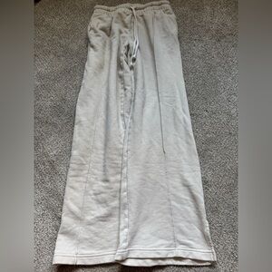 Aerie Cream Textured Pants